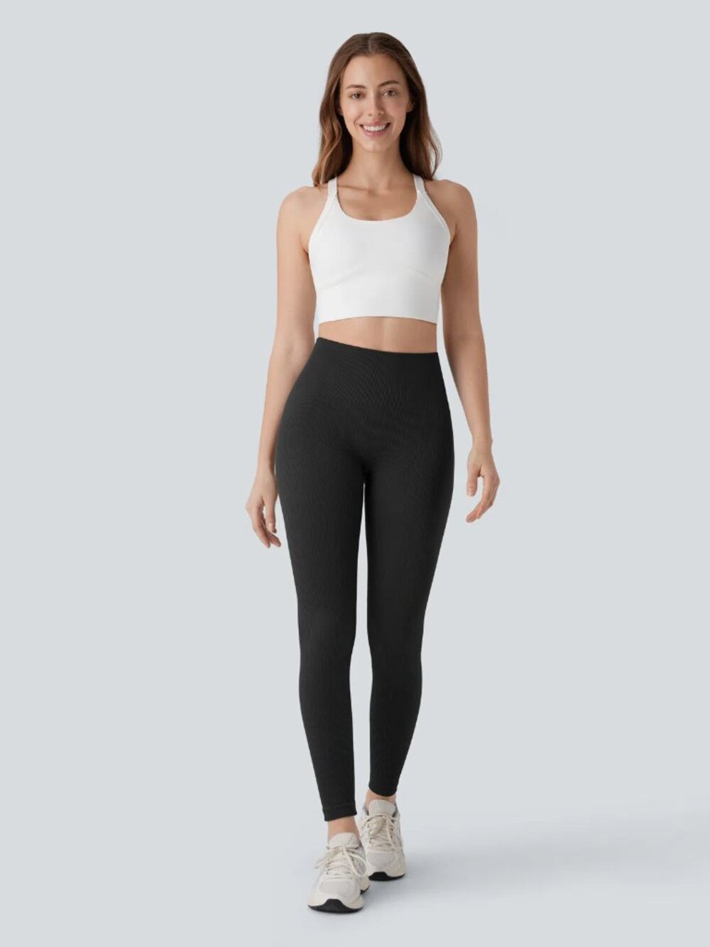HALARA Seamless Flow High Waisted Tummy Control Butt Lifting 7/8 Yoga Leggings